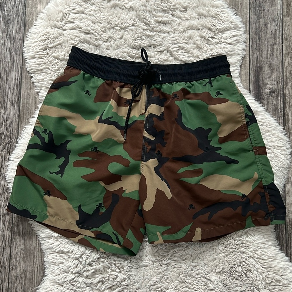 Polo Ralph Lauren Camo Embroidered Skull Traveller Swim Short Surplus Camo